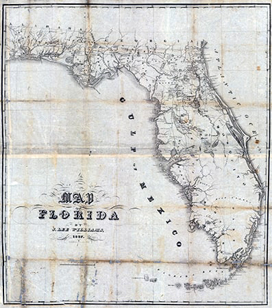 John Lee Williams Map of Florida 1837