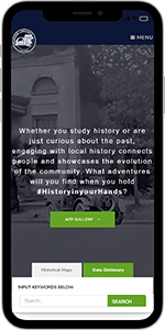 Mobile preview of the redesigned Florida history website
