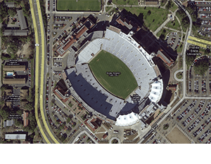 aerial image of Bobby Bowden Stadium